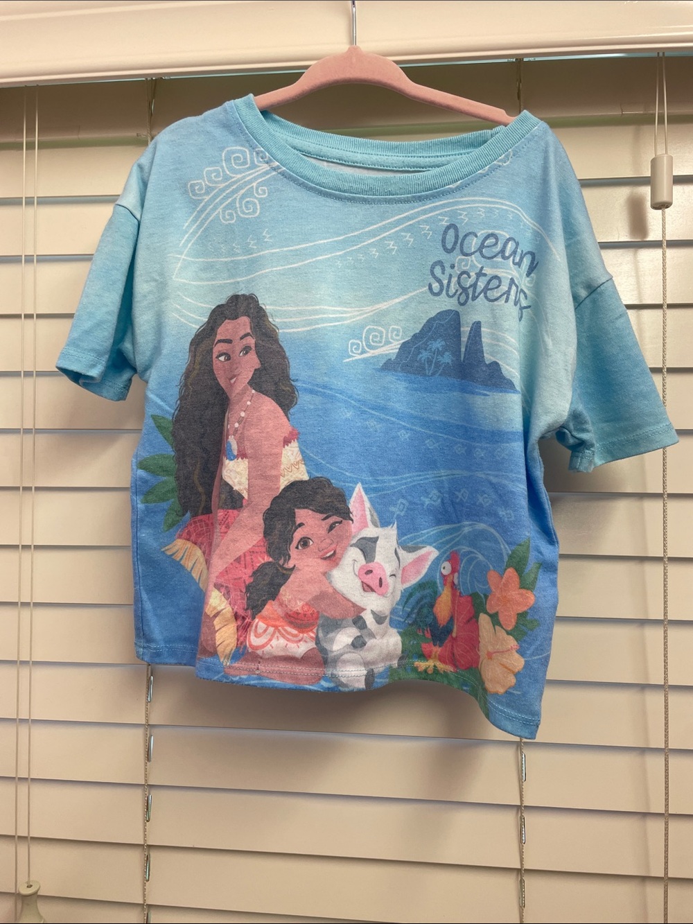 Disney Light Blue Moana 'Ocean Sisters' Graphic Tee